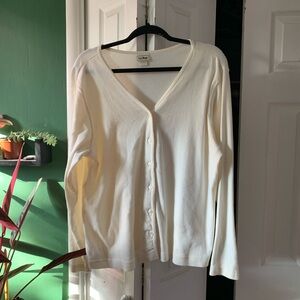 L.L. Bean Cream Cardigan